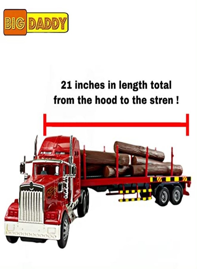 Big Daddy Big Rig Heavy Duty Tractor Trailer Transport Series Lumber Truck Tractor Trailer - Image 3